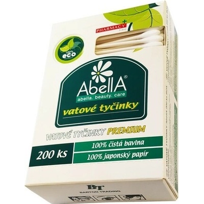 AbellA Premium ECO Vatové tyčinky box, 200 ks