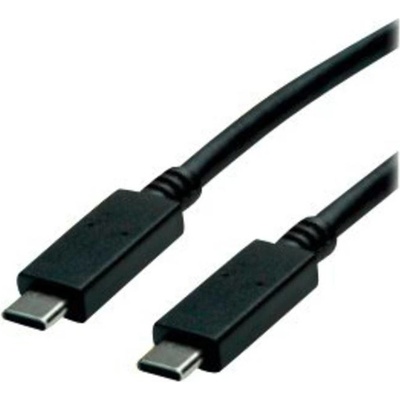 Roline 11.44.9052 USB 10Gbps (3.2 gen 2), USB C(M) - USB C(M), PD 100W, TPE, 0,5m, černý