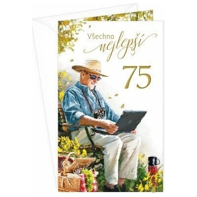 ARGUS Přání k narozeninám s klopou na peníze 75 15-6522c75