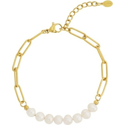 ORNAMENTI Pozlacený náramek Pearls Zirconia gold OOR800025