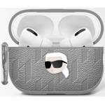 Karl Lagerfeld Калъф Karl Lagerfeld Monogram Karl Head за AirPods 4 Сребърен (KLA4PGKIPS)
