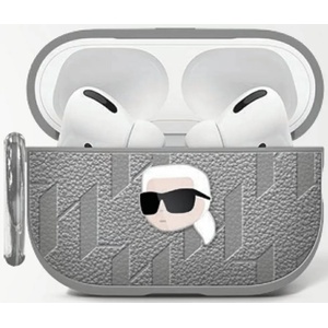 Karl Lagerfeld Калъф Karl Lagerfeld Monogram Karl Head за AirPods 4 Сребърен (KLA4PGKIPS)
