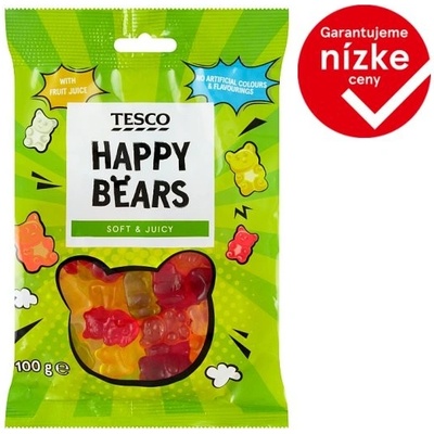 Tesco Happy Bears želé s ovocnými príchuťami 100 g