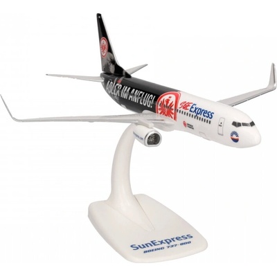 Herpa B737-8MAWL Sun Express Eintracht Frankfurt Colors w. Adler im Anflug Tittles 1:200