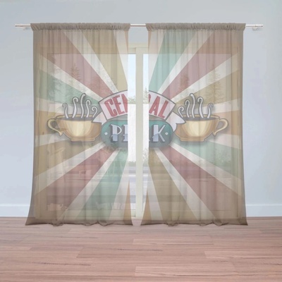 Sablio Záclony Seriál přátelé CENTRAL PERK Abstrakce: 2ks 150x250cm
