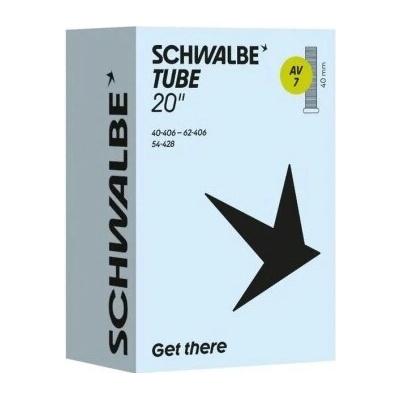20" SCHWALBE duše 40/62-406 AV40 - , 20x1,5 - 2,4"