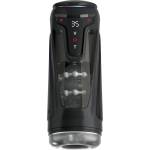 PDX Elite Moto-Bator Pro - мастурбатор с тласкащо действие, загряване и перлен релеф (черен)