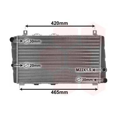 Chladič, chlazení motoru VAN WEZEL 76002002