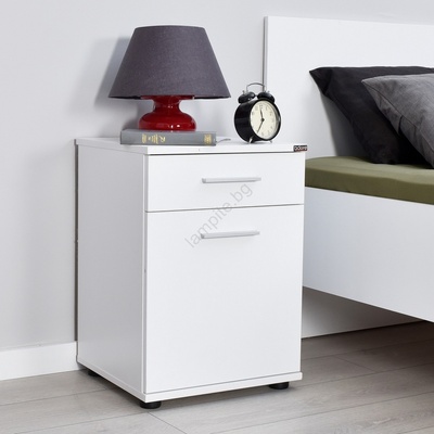 Adore Furniture Нощно шкафче 57x40 см бял (AD0028)