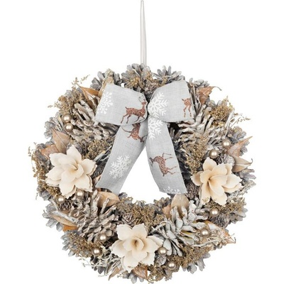 MagicHome Vianoce, prírodný s mašľou, 30 cm – Zboží Mobilmania