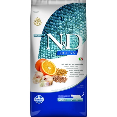 N&D OCEAN CAT LG Adult Codfish & Orange 5 kg