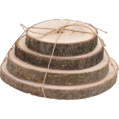 Home Styling Collection Dřevěné prostírání NATURAL sada 4
