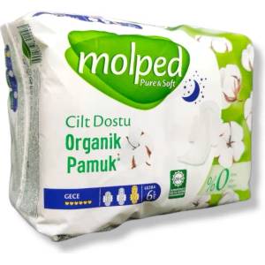  MOLPED дамски превръзки, Памук, Extra long, 6 броя