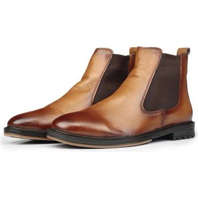 Ducavelli Мъжки боти от естествена кожа - Таба #316909 (316909_Кафяво)