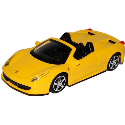 Bburago Ferrari 458 Italia Spider Cabrio žltá 1:43