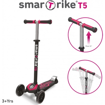 smarTrike T5 černo-růžová