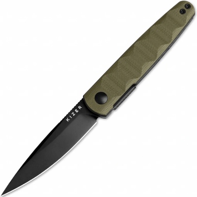 Kizer Bamboo Nitro-V Black PVD OD Green G10 Handles V3722A2