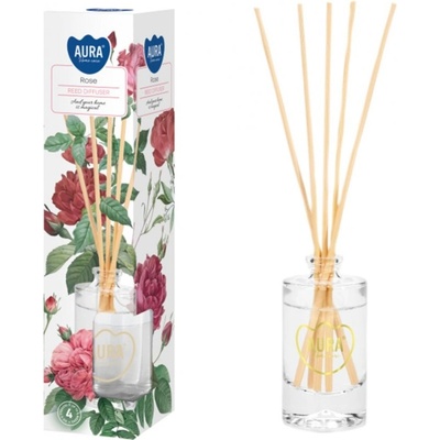 Aura Fragrances Vonné tyčinky aroma difuzér růže 45 ml