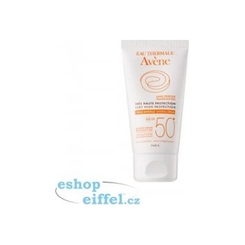 Avène Sun Mineral ochranný krém na obličej bez chemických filtrů a parfemace SPF50+ voděodolný 50 ml