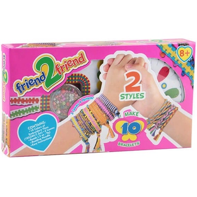 Súprava na pletenie náramkov 2 styles CABT204 CABT204 pink