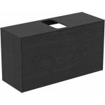 Ideal Standard Стенен шкаф Ideal Standard Atelier Conca, 1 чекмедже и плот с централен изрез, 100 см, тъмен дъб (T3936Y4)