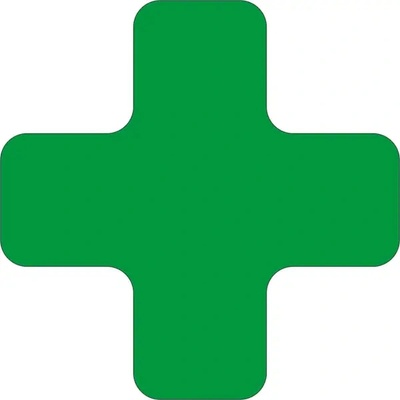 Samolepicí značení umístění palet WT-5110, tvar ''X'' – PVC, zelená, 150×150×50 mm, balení 25 ks