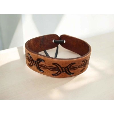 Naky kožený náramek na řemínek Mateo N0928