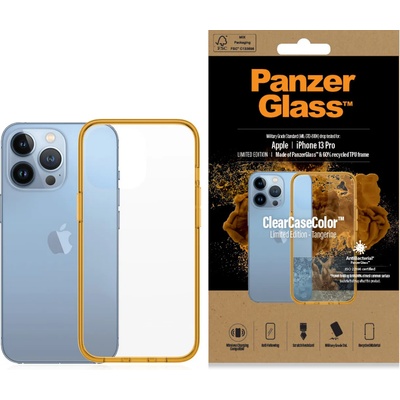 Panzer Гръб PanzerGlass за iPhone 13 Pro, ClearCase - Оранжева рамка