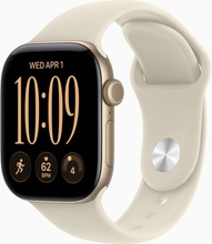 Apple Watch Series 12 42mm světle zlatý hliník s pískovým sportovním řemínkem M/L MJEE4RK/A