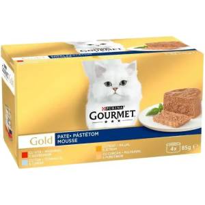 Purina Gourmet Gold мокра храна за котки мултипак пастети различни вкусове 4бр х 85gr
