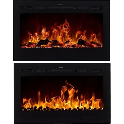 Aflamo Nástěnný krb s funkcí topení 750 W černý