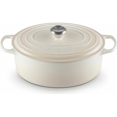 Le Creuset Kastrol SIGNATURE 31 cm, 6,3 l, oválný, MERINGUE, litina