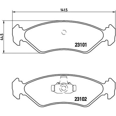 BREMBO Sada brzdových platničiek kotúčovej brzdy P24044