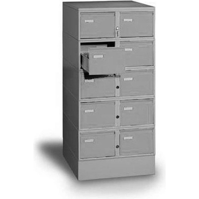 No brand Dvouřadá kovová lístkovnice A5 Severn šedá 25601 – Zboží Mobilmania