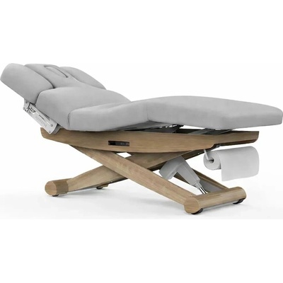 Silverfox LUNA ARM PLUS E3 Elektrické SPA lehátko – s funkciou vyhrievania, audio-vibračný systém, teak/svetlosivá