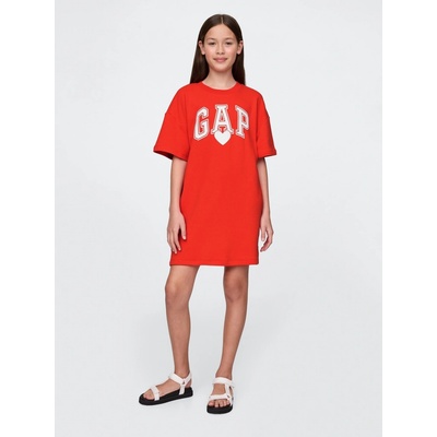 GAP dětské oversize šaty červená