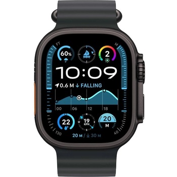 Apple Watch Ultra 2 49 mm čierny titán s čiernym oceánskym remienkom MX4P3CS/A