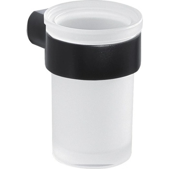 Gedy PIRENEI pohár čierna matná/sklo satin PI1014