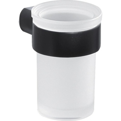 Gedy PIRENEI pohár čierna matná/sklo satin PI1014