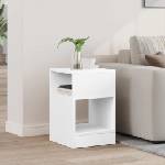 vidaXL Крайна масичка Бяло 30, 5 x 30 x 45 см Инженерна дървесина (890896)
