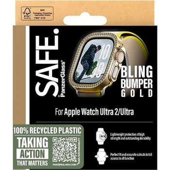 PanzerGlass SAFE Apple Watch Ultra 2/Ultra bumper trblietavo zlatý rámček SAFE95914