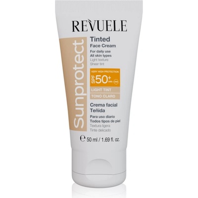 Revuele Sunprotect Tinted Face Cream тониращ защитен крем SPF 50+ цвят Light Tint 50ml
