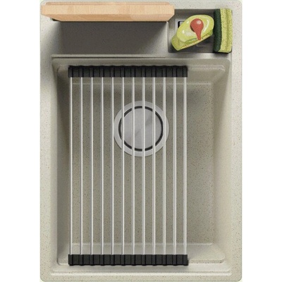 Твоят Стил Бежова гранитна кухненска мивка Осло 40 Премиум 380 x 530 мм