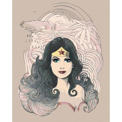 Zuty Kreslená wonder woman 40 x 50 cm vypnuté plátno na rám 8596530192251