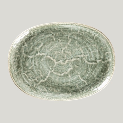 RAK Porcelain Krush talíř oválný 32 x 24 cm zelený KSOP32SG-6