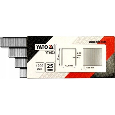 Sponky Yato 25 mm 1000 kusov