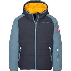 TROLLKIDS Детско зимно яке Trollkids Kid's Hafjell Snow Jacket Pro Ski jacket - Black / Steel Blue / Mango - размер 92 (EU) (703-2537-1011)