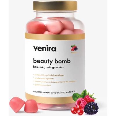 Venira beauty bomb noví gumoví medvídci pro vlasy, nehty a pleť lesní plody, 60 medvídků – Zbozi.Blesk.cz