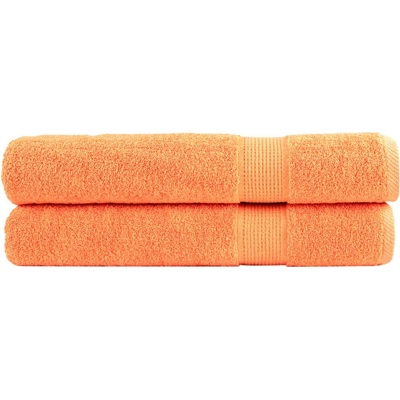 vidaXL Премиум кърпи SOLUND 2 бр оранжеви 100x200 см 600 gsm (137389)