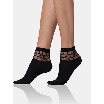 Bellinda Черни дамски чорапи с декоративни детайли Bellinda TRENDY COTTON SOCKS Bellinda | Cheren | ЖЕНИ | 35-38